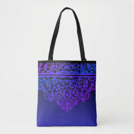 Tote Bolsa de Ombre Púrpura do Padrão do ornamentado
