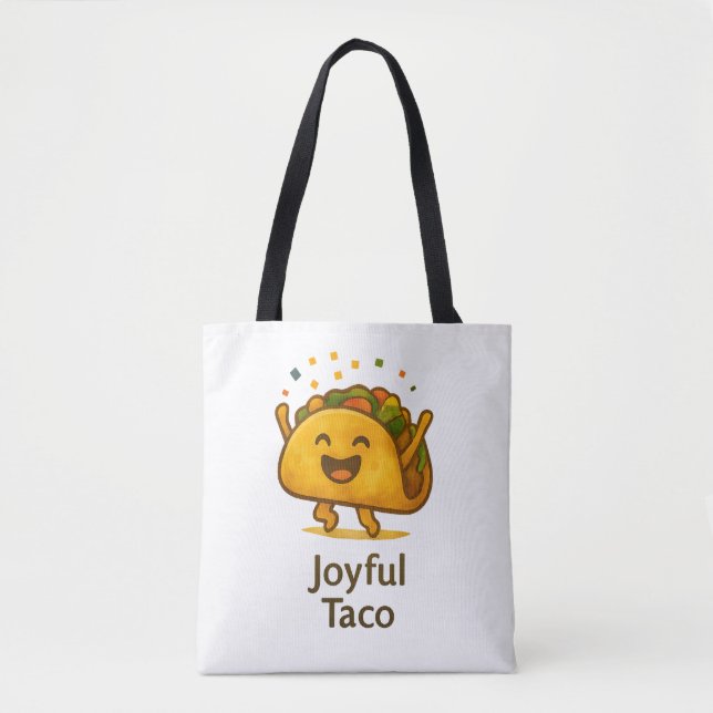 Tote Bolsa de ombro com estampa de Taco Fofo (Frente)