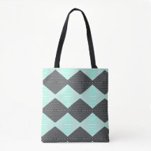 Bolsa de Ombro com Padrão Azul