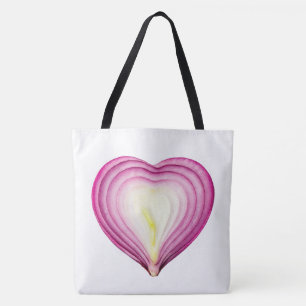 Tote Bolsa de Ombro Grande de Cebola Roxa Amante