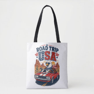 Tote Bolsa de ombro ROAD TRIP USA Patriótica Águia Musc