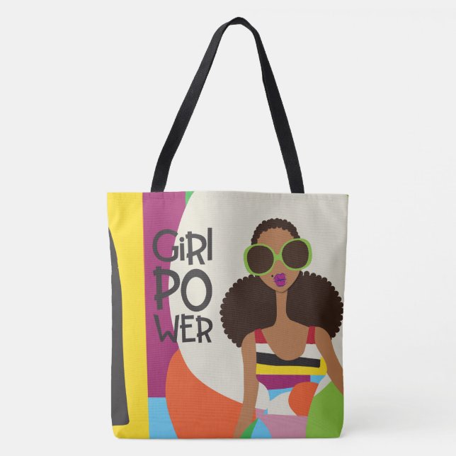 Tote Bolsa de Ombros de Energia de Menina (Frente)