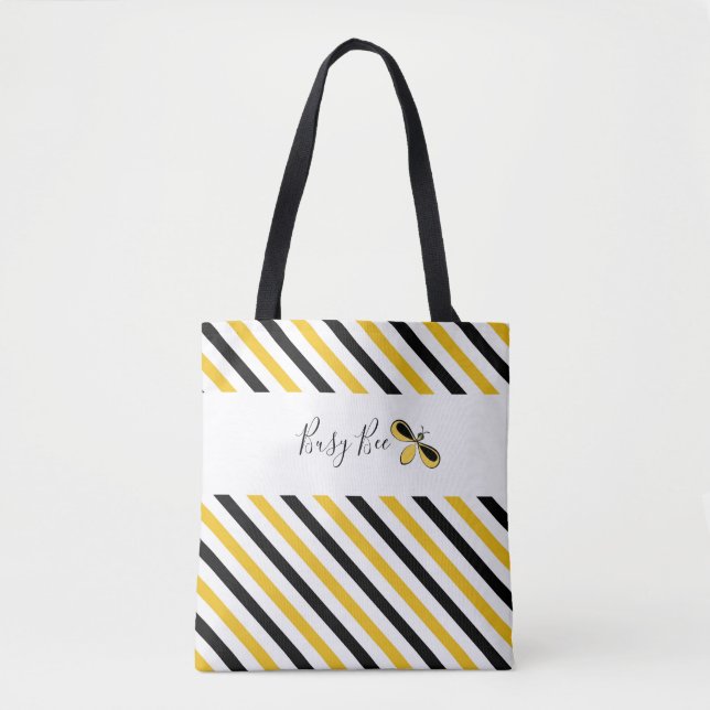 Tote Bolsa de Ombros de Grelha Diagonal de Abelhas Ocup (Frente)