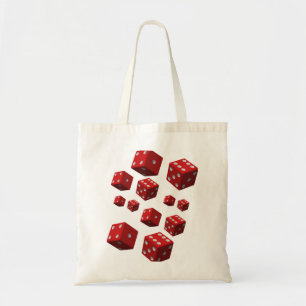 Tote bolsa de orçamento - bolsa de dados vermelho bran