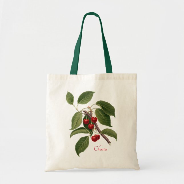 Tote bolsa de orçamento "Cerejas" (Frente)