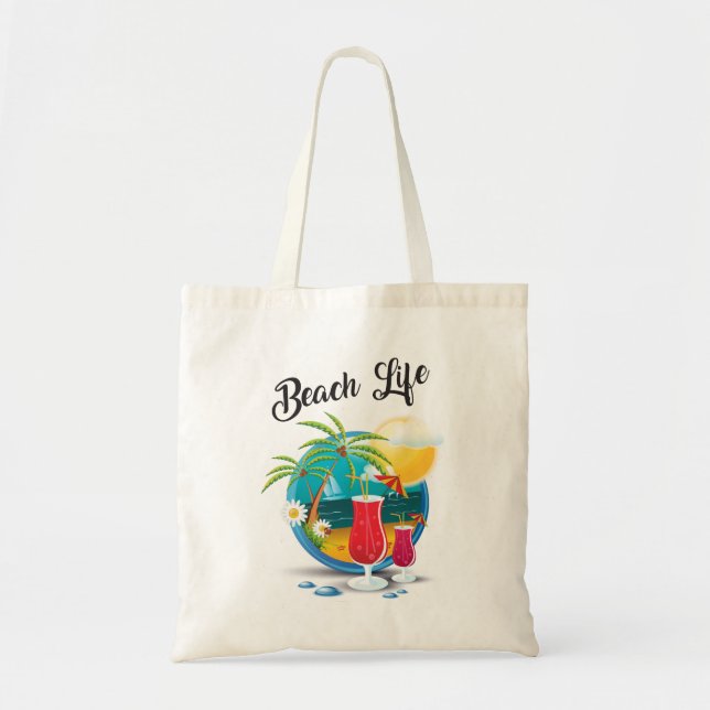 Tote Bolsa de Orçamento da Beach Life (Frente)