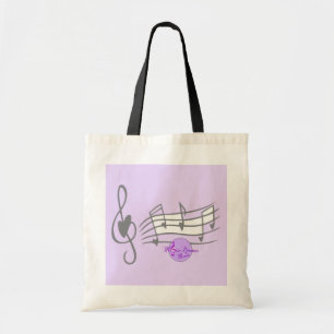 Tote Bolsa de Orçamento de Notas de Música do MoonDream