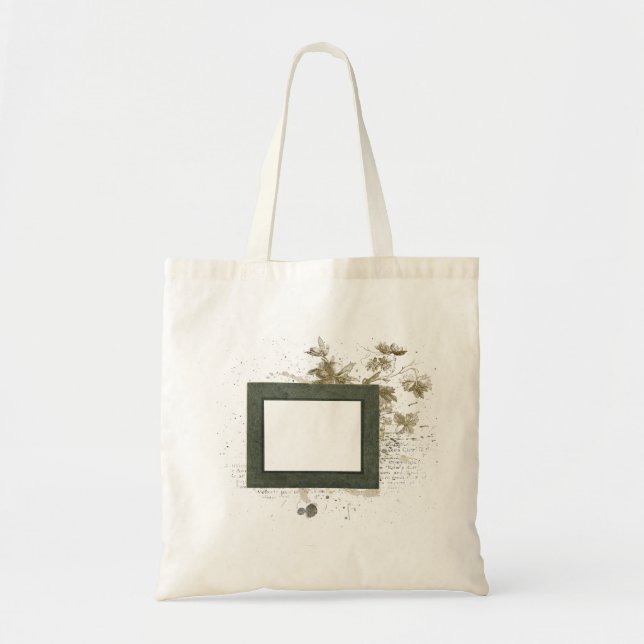 Tote Bolsa de Orçamento de Quadro Castanho (Frente)
