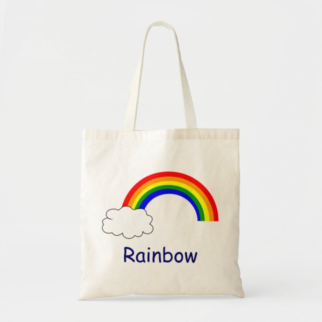 Tote Bolsa de Orçamento do Arco-Íris (Frente)