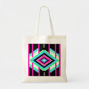 Tote Bolsa de Orçamento Rosa de Coleção Tribal