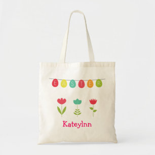 Tote Bolsa de Ovos de Páscoa Monograma