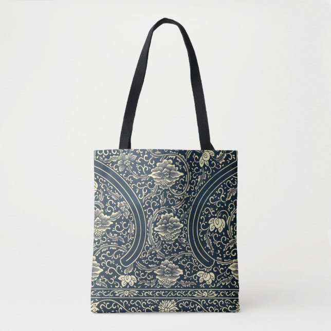 Tote Bolsa de padrão de ornamento chinês (Frente)