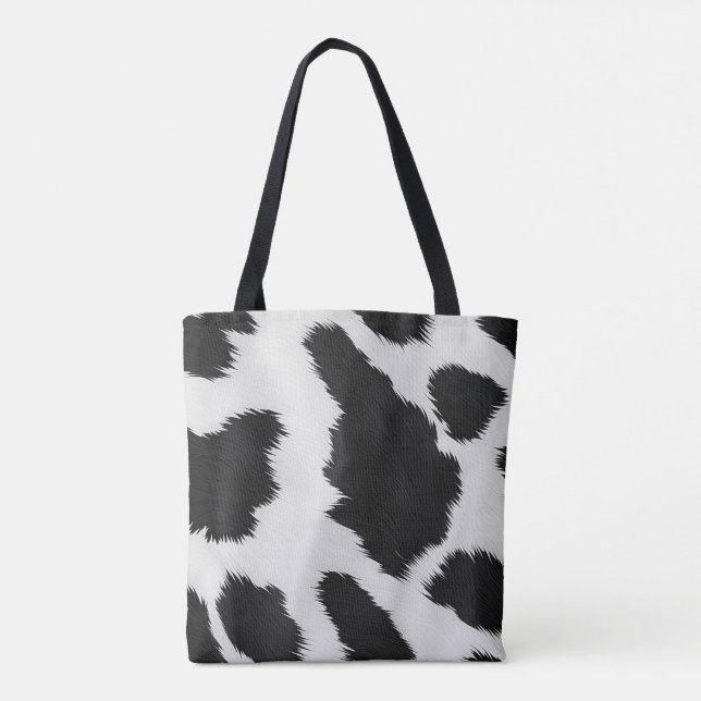 Tote Bolsa de padrão de vaca (Verso)
