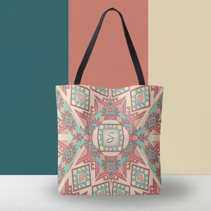 Tote Bolsa de Padrão Moderno Geométrico do Sudoeste
