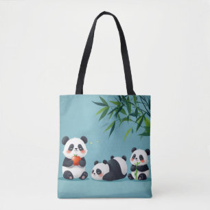 Tote Bolsa de Panda Azul