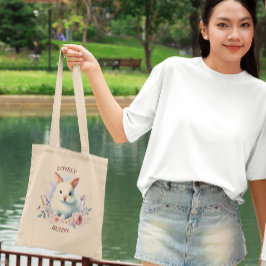 Tote Bolsa de Pastel Coelho Adorável - Design Cuta e Wh
