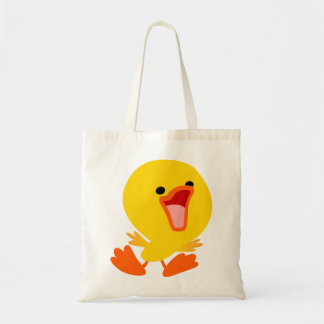 Tote Bolsa de Patinho de Desenho Animado Fofo e Alegre