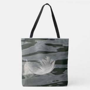 Tote Bolsa de pena branca Bonito