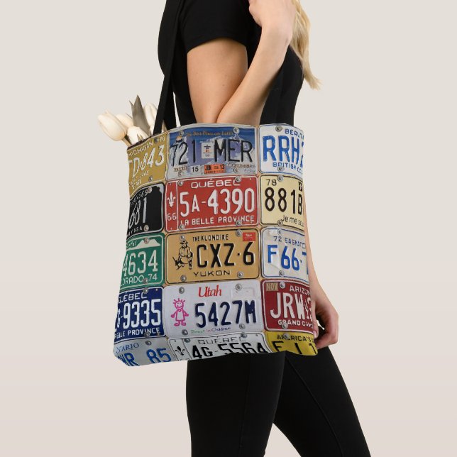 Tote Bolsa de Placas de Licença (Close Up)