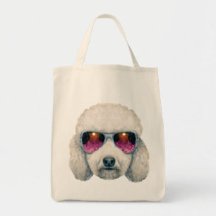 Tote Bolsa de Poodle Branco