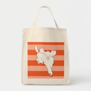 Tote Bolsa de Poodle em Faixa