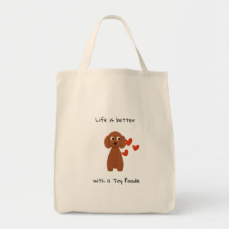 Tote bolsa de poodle toy