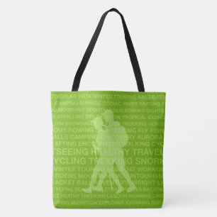 Tote Bolsa de praia de Palavras do Verde limão de Trekk