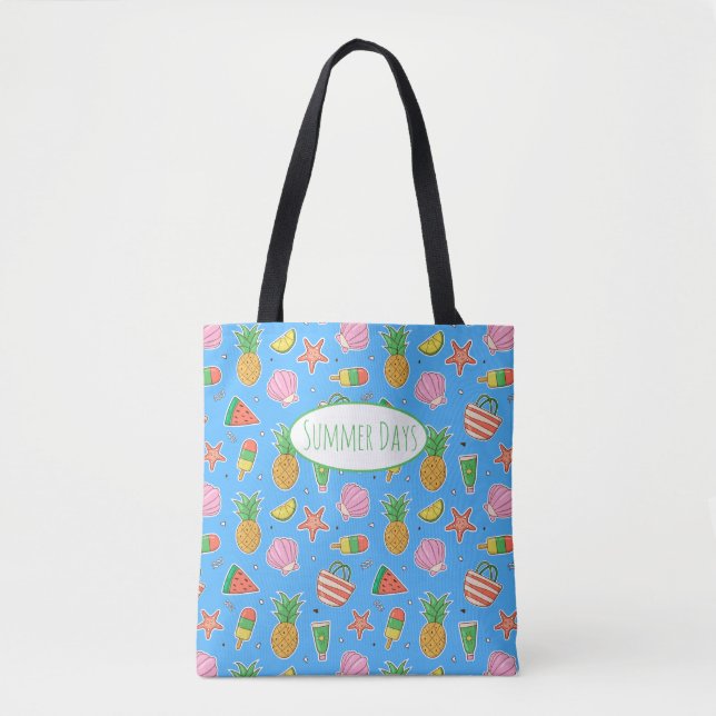Tote Bolsa de Praia para Dias de Verão (Frente)