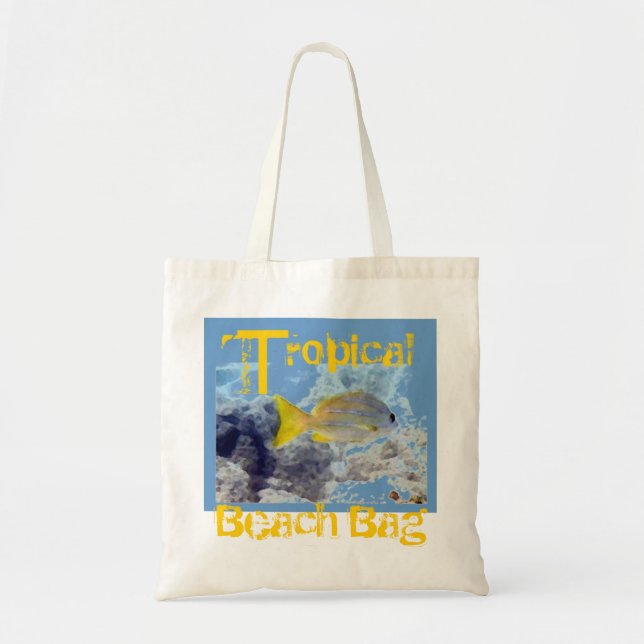 Tote Bolsa de praia (peixe amarelo) (Frente)