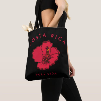 Tote Bolsa de praia Red Hibiscus da Costa Rica