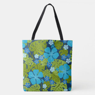 Tote Bolsa de Praia Tropical Ailani Havaiano Hibisco Az