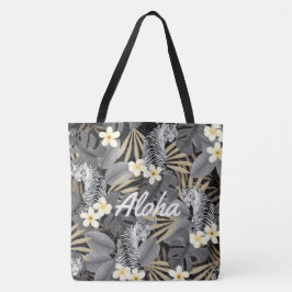 Tote Bolsa de praia Tropical Tiger Hawaiai Palm