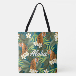 Tote Bolsa de praia Tropical Tiger Hawaiai Palm