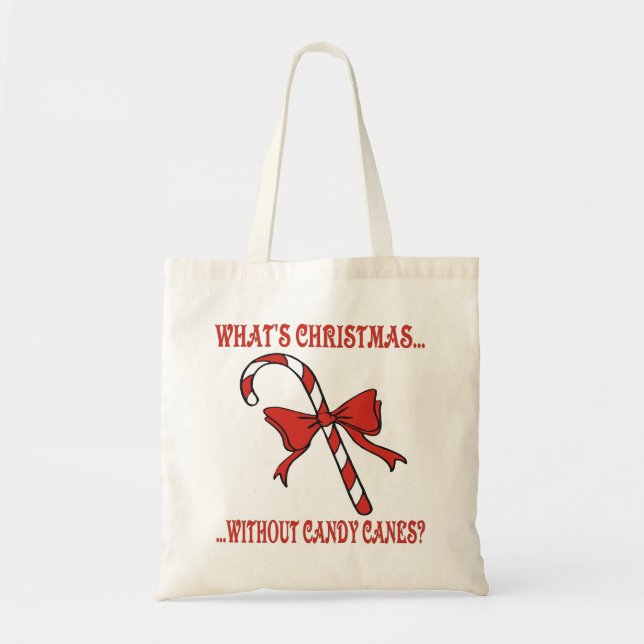 Tote Bolsa de Presente de Bastão de Doce (Frente)