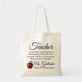 Tote Bolsa de presente de professor