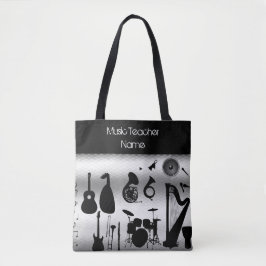 Tote Bolsa de Professora de Música Feminina Personaliza