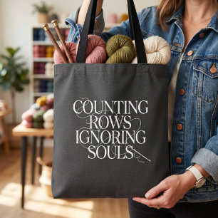 Tote Bolsa de Projeto de Fio Engraçado para Tricoteiros