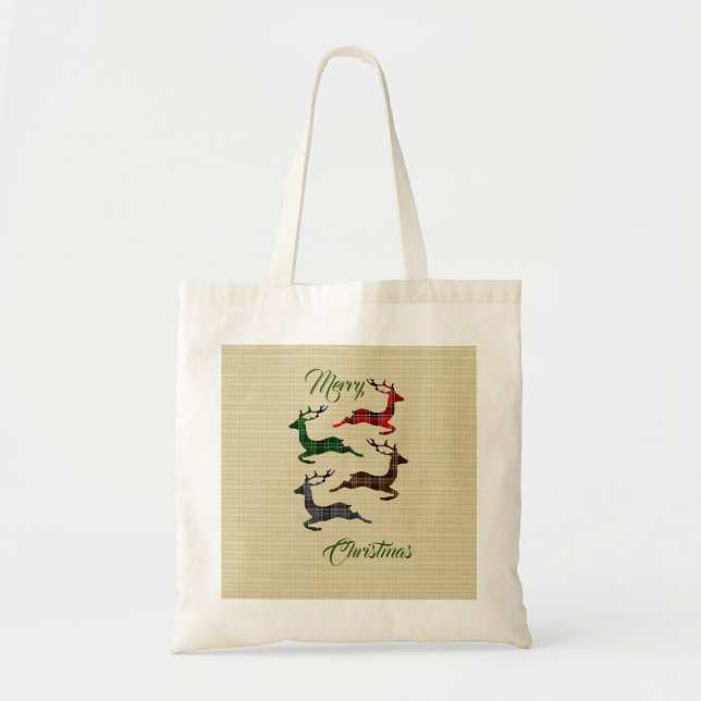 Tote Bolsa de renas de Natal (Frente)