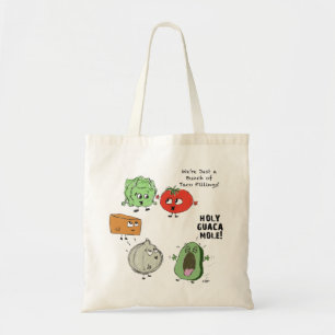Tote Bolsa de reutilizável do mercado da Funny Veggie F