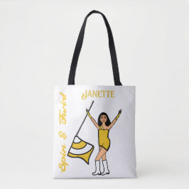 Tote Bolsa de Sinalizador Personalizado ( Branco Dourad