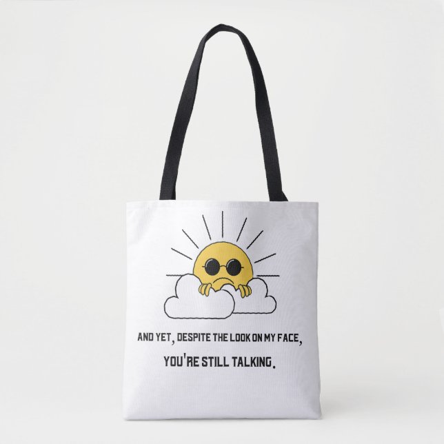 Tote Bolsa de sol rabugento (Frente)