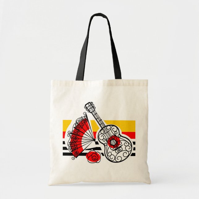 Tote Bolsa de Stripe Clássica de Souvenirs em Espanha (Frente)