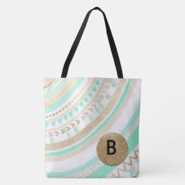 Tote Bolsa de tamanho grande do monograma clássico