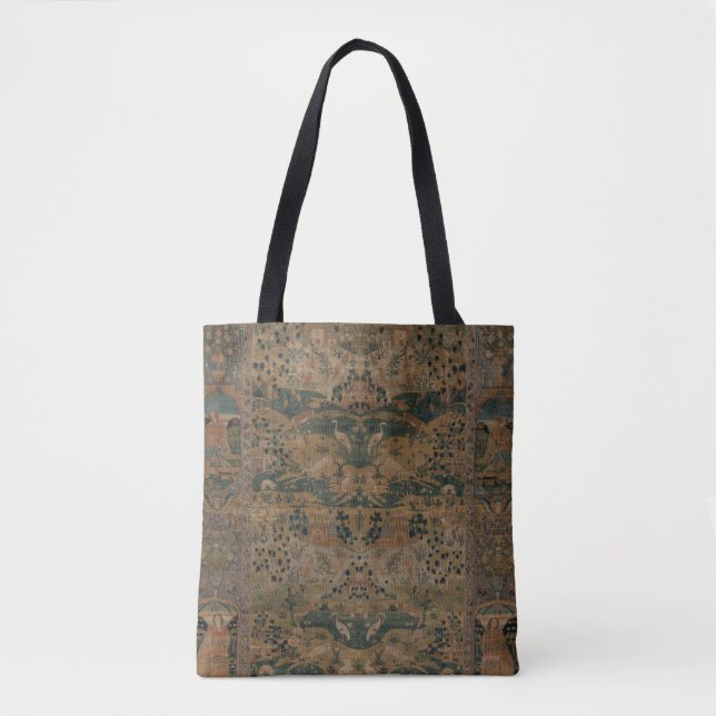 Tote Bolsa de tapete pictórico persa (Frente)