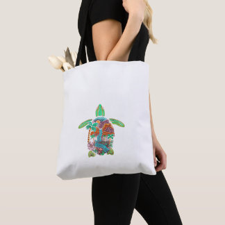 Tote bolsa de tartaruga colorida