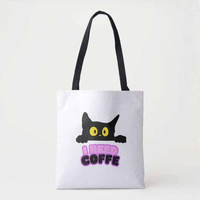 Tote Bolsa de tela- I need coffe (Frente)