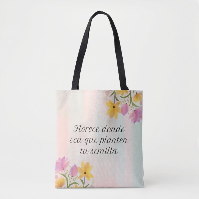 Tote Bolsa de tela reutilizable cute & good vibes (Frente)