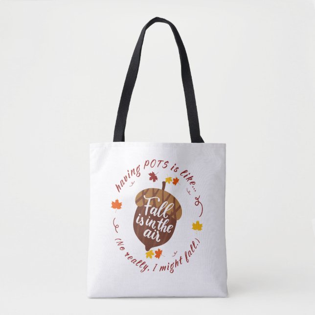 Tote Bolsa de Tema de Queda de potes (Frente)