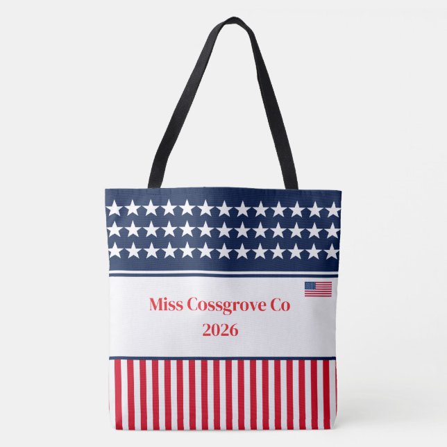 Tote Bolsa de Título do Pageant de Estrelas e listras (Frente)
