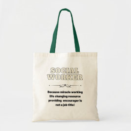 Tote Bolsa de Título do Trabalho Social Engraçado